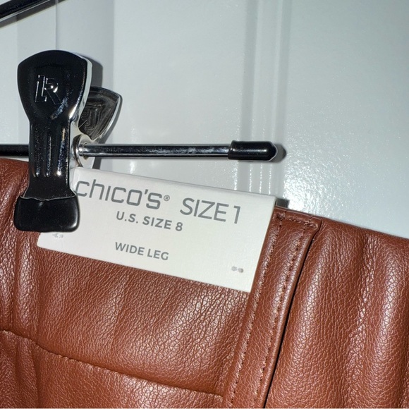 Chico's Brown Wide-Leg High-Waist Pants New* - Picture 6 of 11